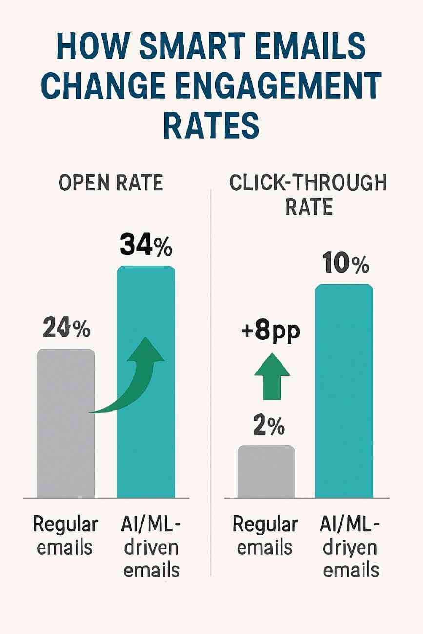How Do Smart Emails (AI/ML-Driven) Change Engagement Rates?