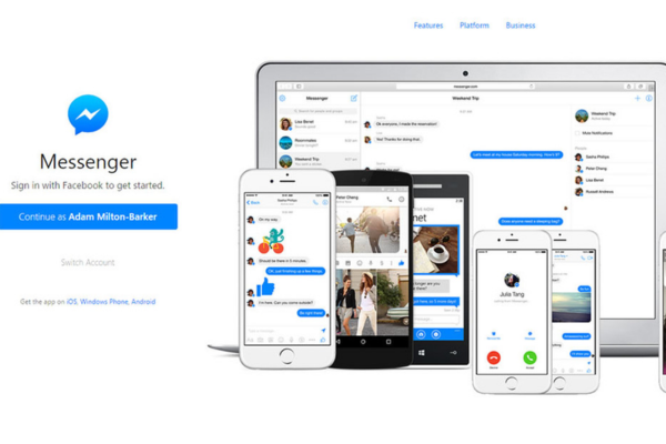 How does Facebook Messenger integrate with Facebook’s main platform?
