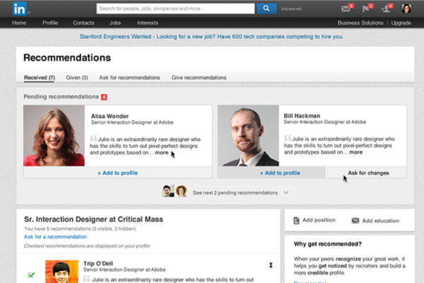 What are endorsements and recommendations on LinkedIn?