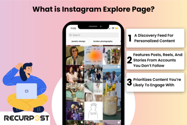What is the Instagram Explore page, and how is it curated?
